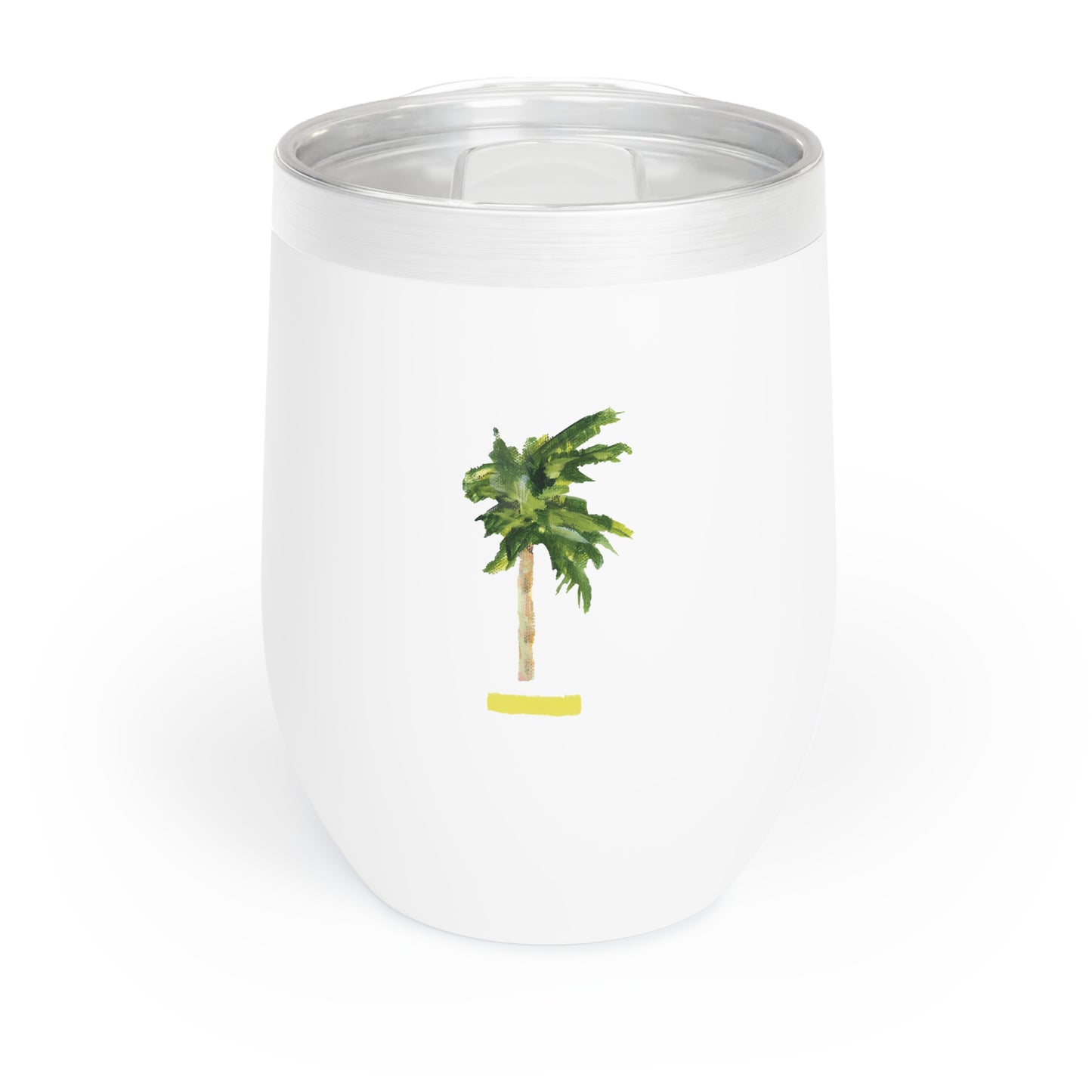 Coastal wine tumbler with double-wall insulation and slide-top lid—keeps drinks cold for 12 hours with coastal charm.