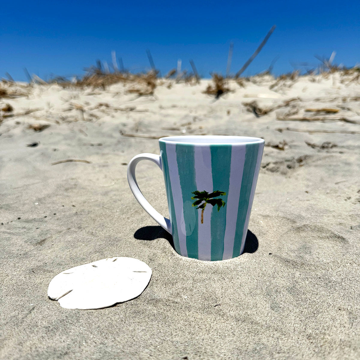 Ceramic latte mug with rounded corners and handle—12oz of comfort for your coffee routine.