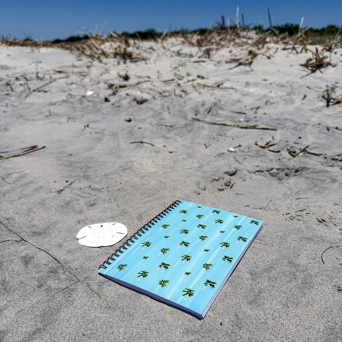 Spiral notebook with ruled pages, 6x8 size, and coastal cover—perfect for journaling, planning, or beachy daydreams.