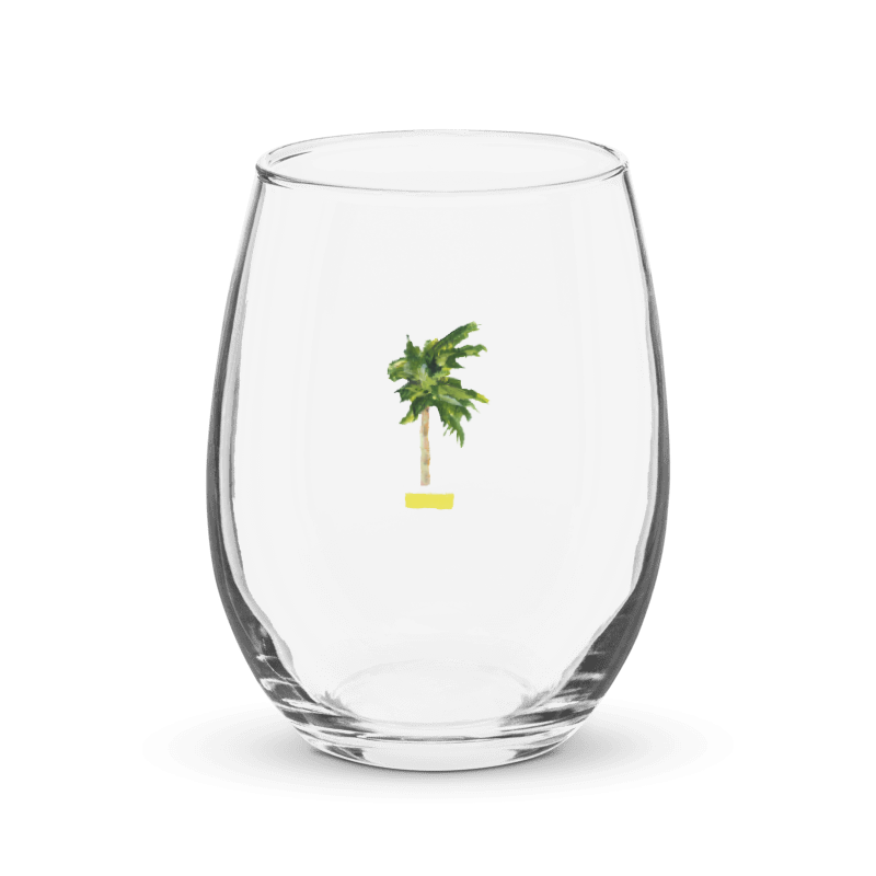 Coastal stemless wine glass holds 15 oz—coastal coastal design.