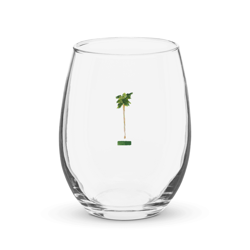 Coastal stemless wine glass holds 15 oz—coastal coastal design.