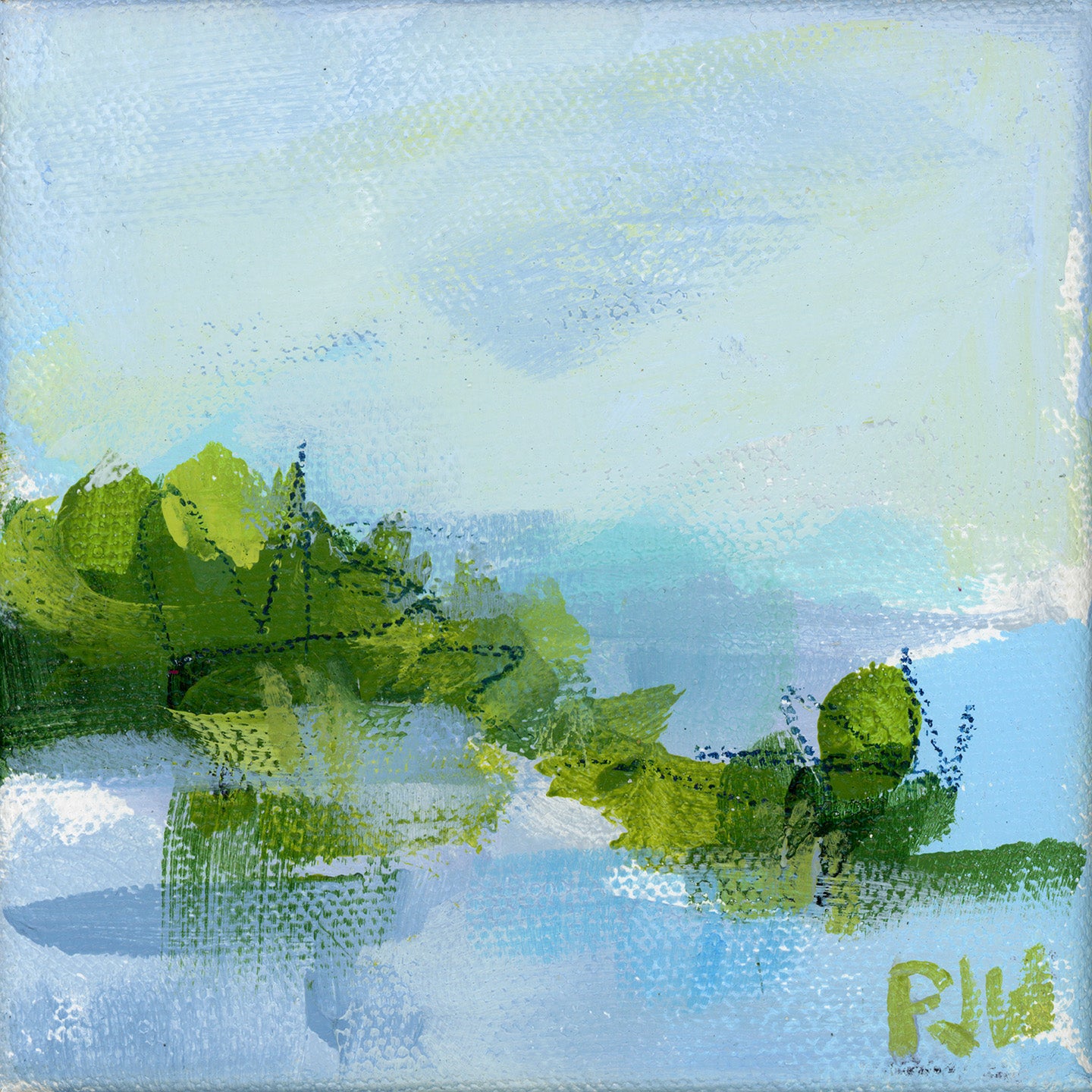 For Your Love | Abstract Coastal Painting