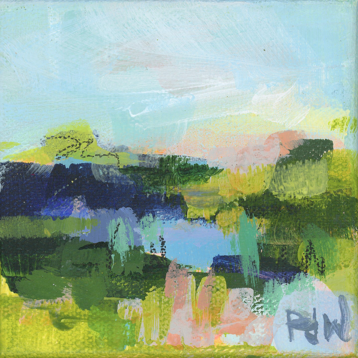 Happy Home | Abstract Coastal Painting