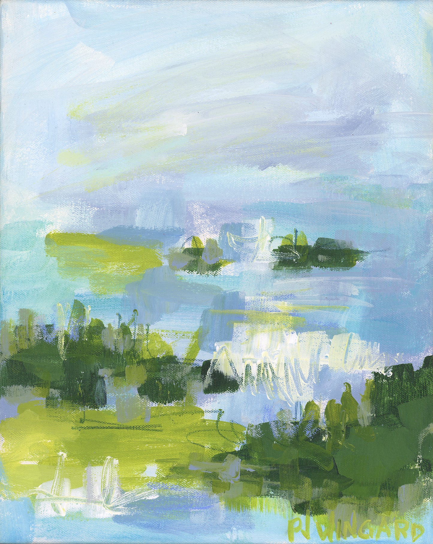 Here Comes the Sun | Abstract Coastal Painting