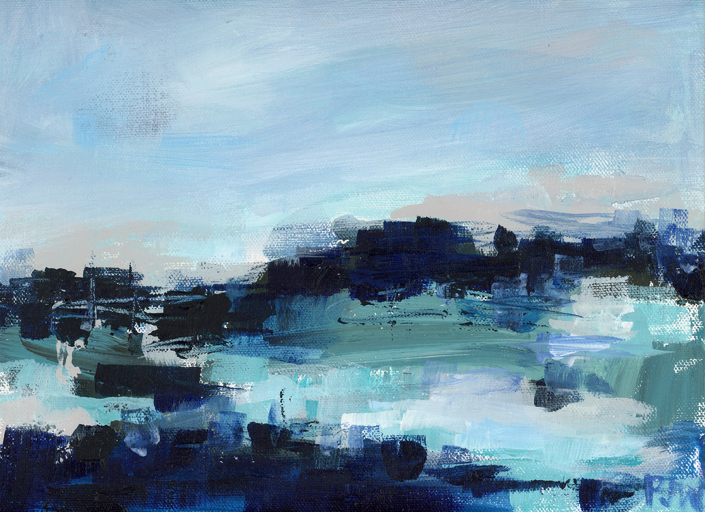 Into the Ocean | Abstract Coastal Painting