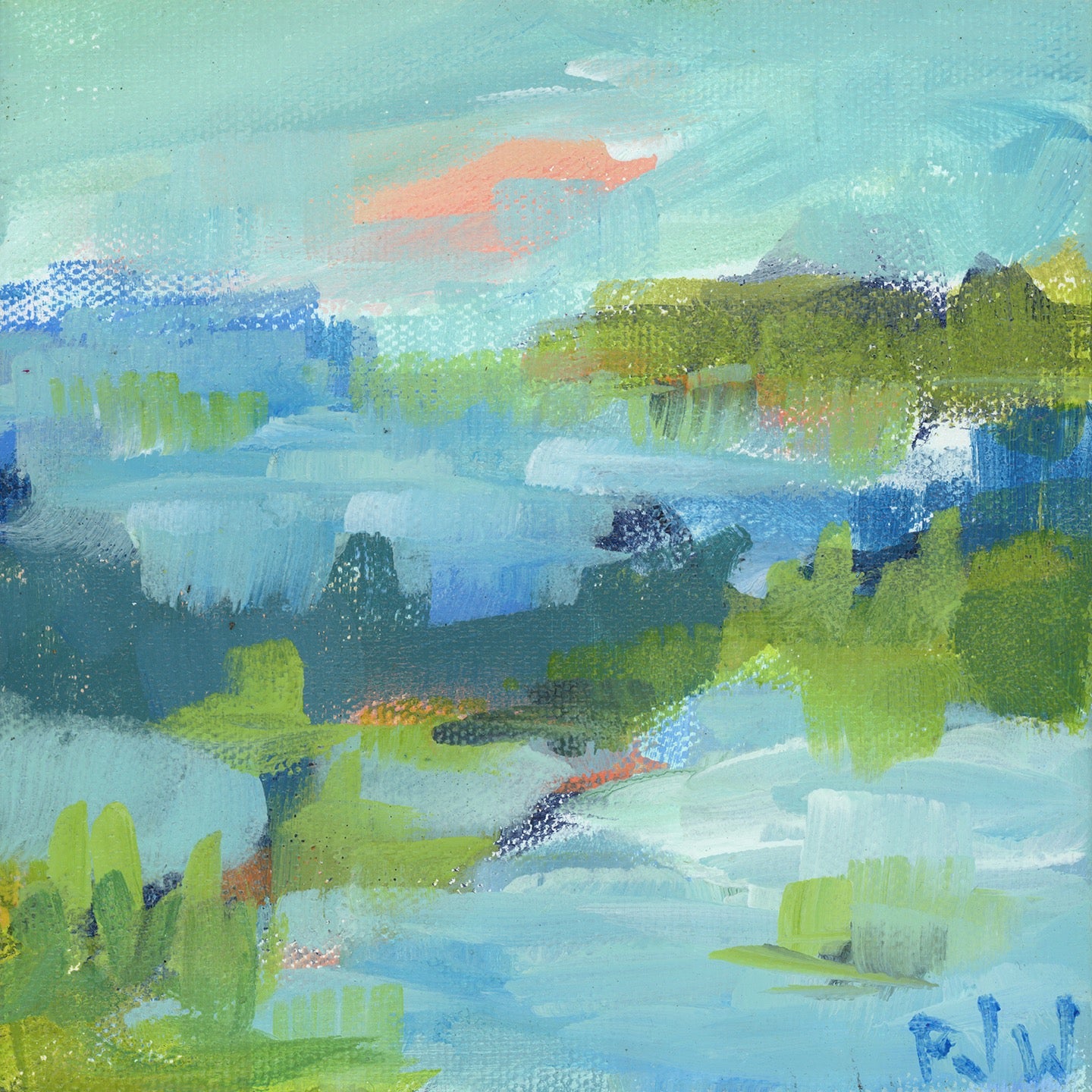 Pray for Peace | Abstract Coastal Painting