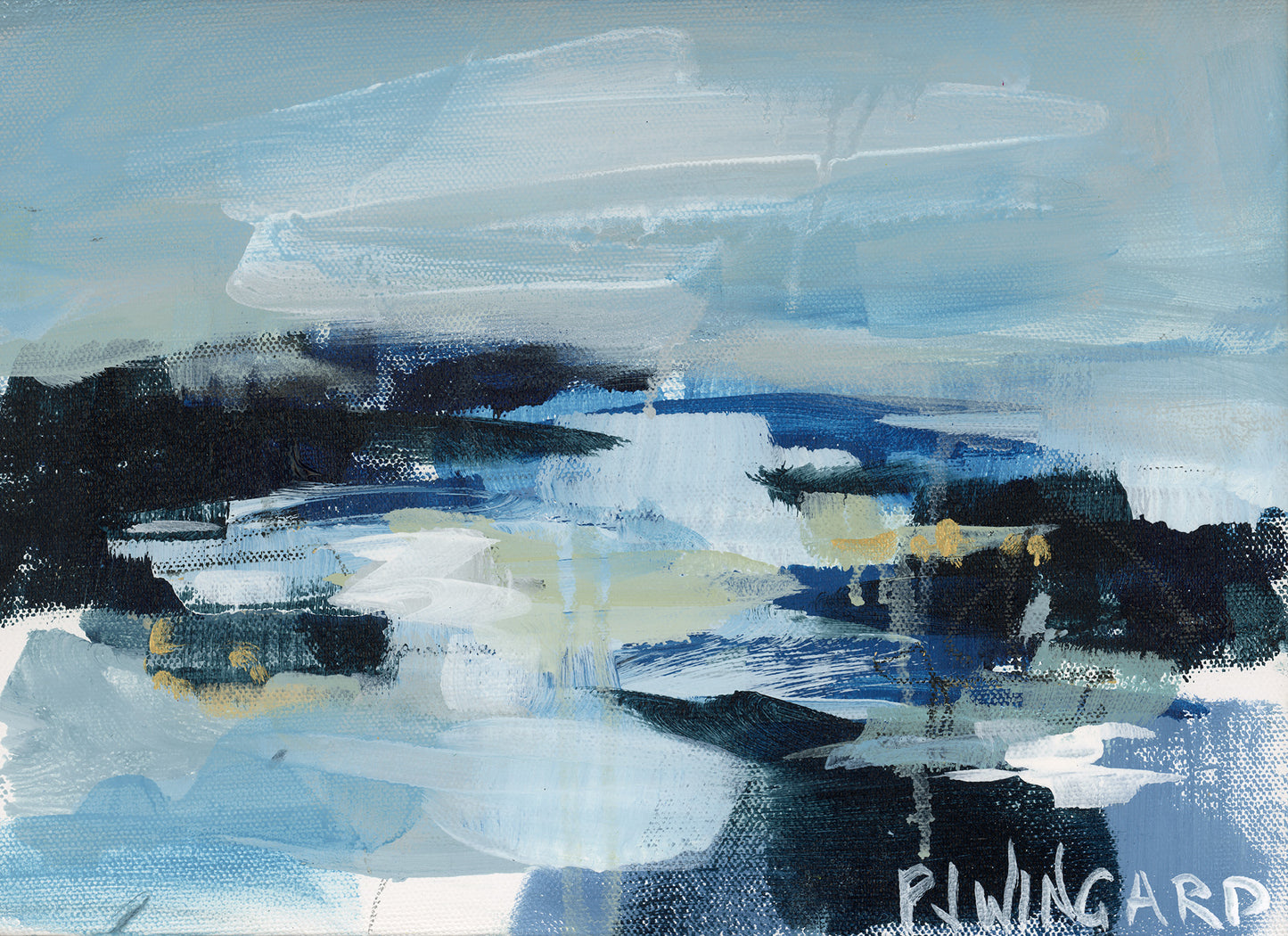 Serene Day | Abstract Coastal Painting