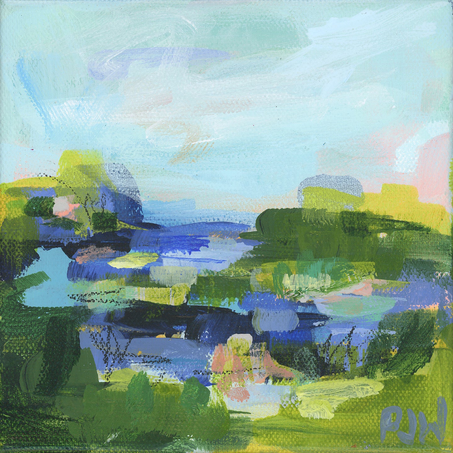 Sweet Home | Abstract Coastal Painting