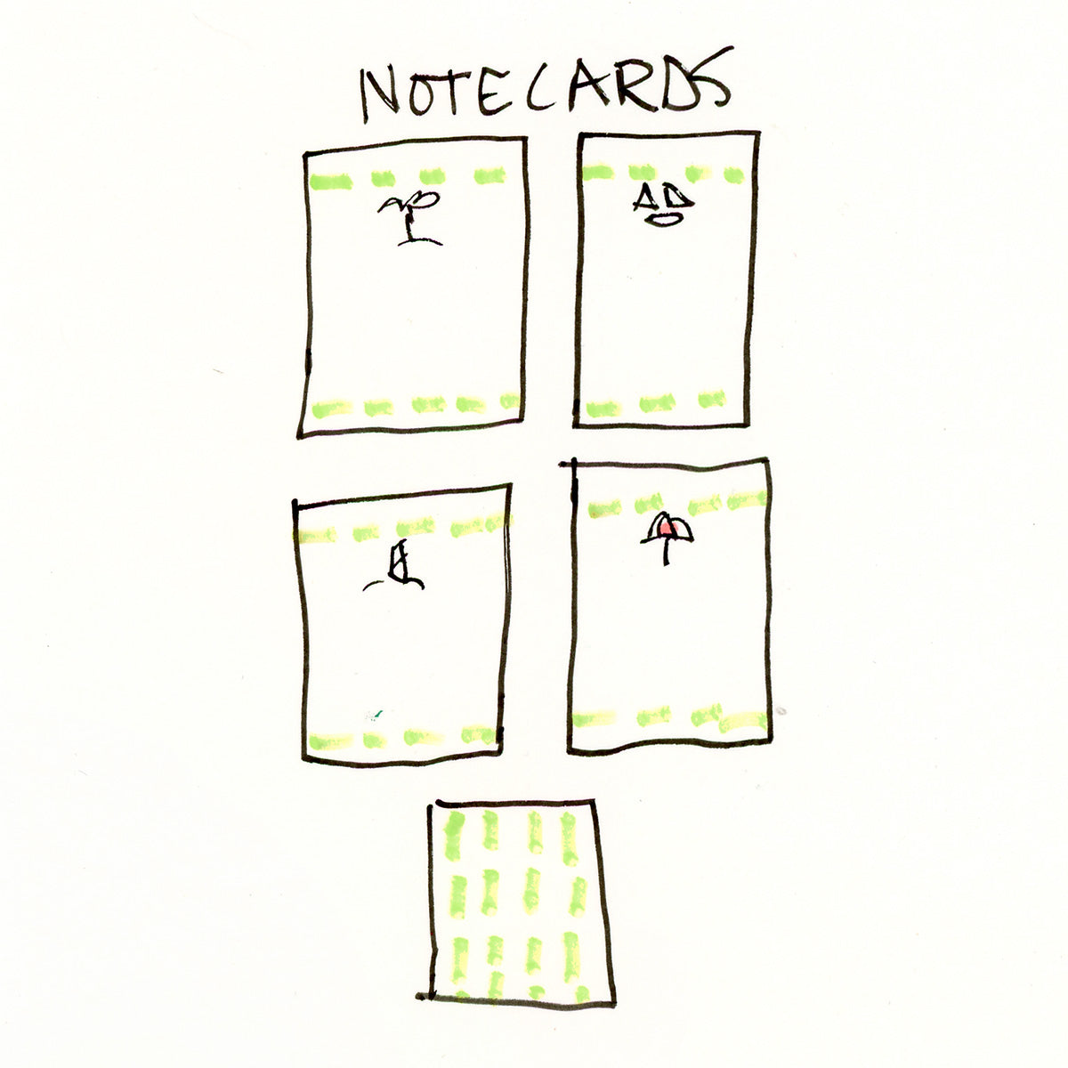 Coastal painted stationery note card sets as part of a holiday prints and products collection. Sketch by Pamela Wingard Fine Art.