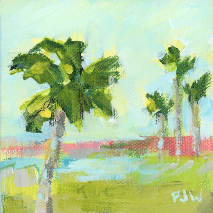 Coastal abstract framed fine art giclée print by Pamela Wingard.