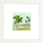 Coastal abstract framed fine art giclée print by Pamela Wingard.