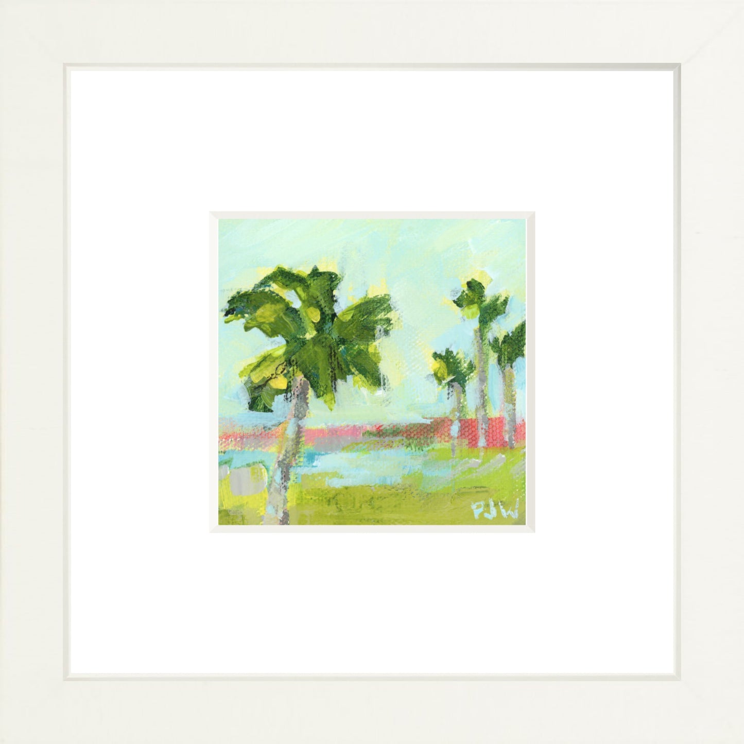 Coastal abstract framed fine art giclée print by Pamela Wingard.