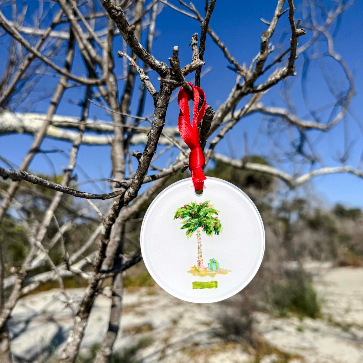 Bring seaside charm to your holidays with our coastal christmas acrylic ornament—lightweight and perfect for beach-inspired décor.