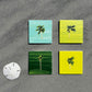 Coastal ceramic coaster with cork backing—square design for hot or cold drinks, easy to clean, and full of coastal charm.