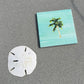 Coastal ceramic coaster with cork backing—square design for hot or cold drinks, easy to clean, and full of coastal charm.