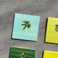 Coastal ceramic coaster with cork backing—square design for hot or cold drinks, easy to clean, and full of coastal charm.