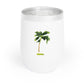 Coastal wine tumbler with double-wall insulation and slide-top lid—keeps drinks cold for 12 hours with coastal charm.