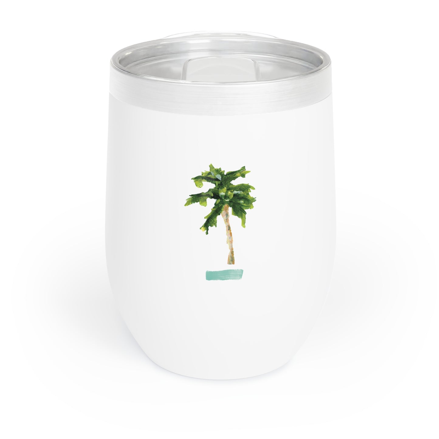 Coastal wine tumbler with double-wall insulation and slide-top lid—keeps drinks cold for 12 hours with coastal charm.