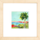 Coastal abstract framed fine art giclée print by Pamela Wingard.