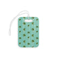 Coastal luggage tag in rectangle, 4” size with double-sided print—coastal style for easy bag spotting.