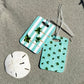 Coastal luggage tag in rectangle, 4” size with double-sided print—coastal style for easy bag spotting.