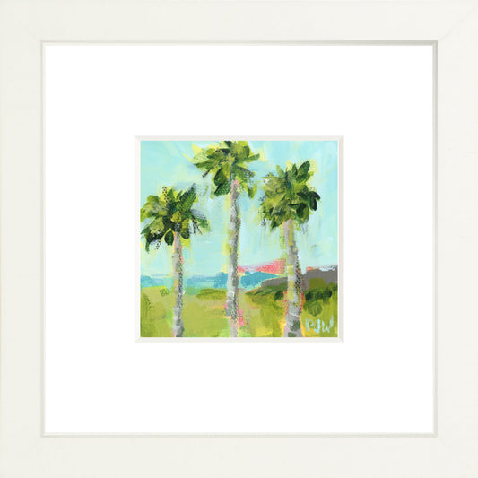 Coastal abstract framed fine art giclée print by Pamela Wingard.