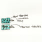 Coastal luggage tag in rectangle, 4” size with double-sided print—coastal style for easy bag spotting. Sketch by Pamela Wingard Fine Art.