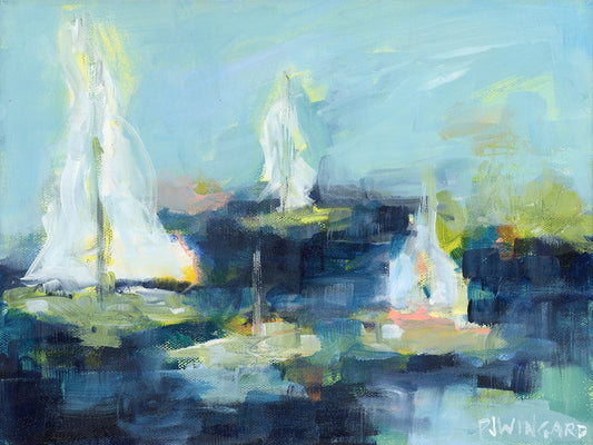 Party All the Time | Abstract Coastal Painting