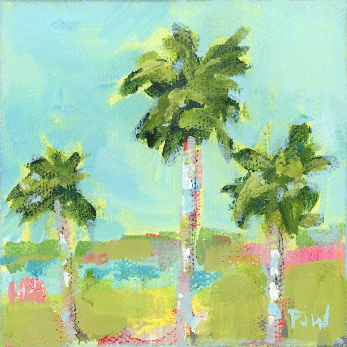 Coastal abstract framed fine art giclée print by Pamela Wingard.