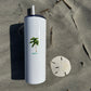 Skinny Tumbler with Straw Palm Tree Summer