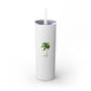 Skinny Tumbler with Straw Palm Tree Summer