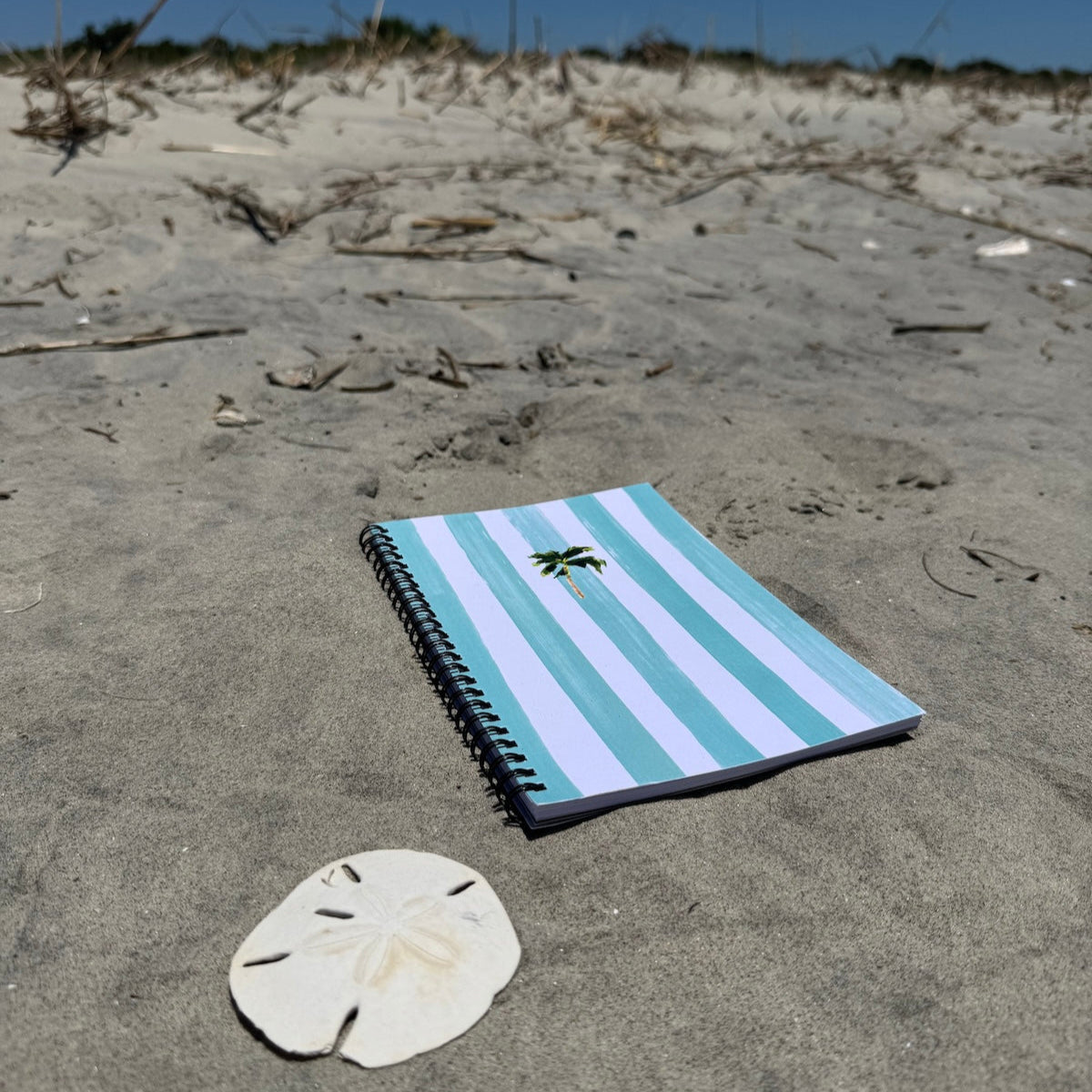 Spiral notebook with ruled pages, 6x8 size, and coastal cover—perfect for journaling, planning, or beachy daydreams.