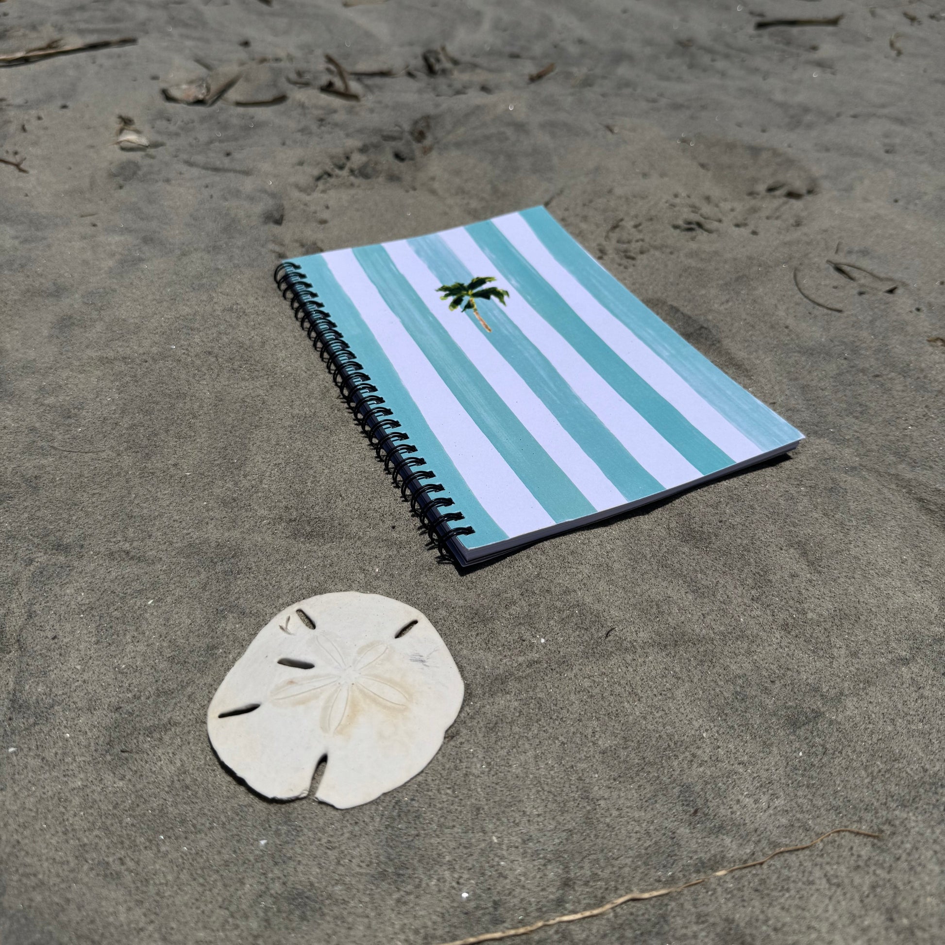 Spiral notebook with ruled pages, 6x8 size, and coastal cover—perfect for journaling, planning, or beachy daydreams.