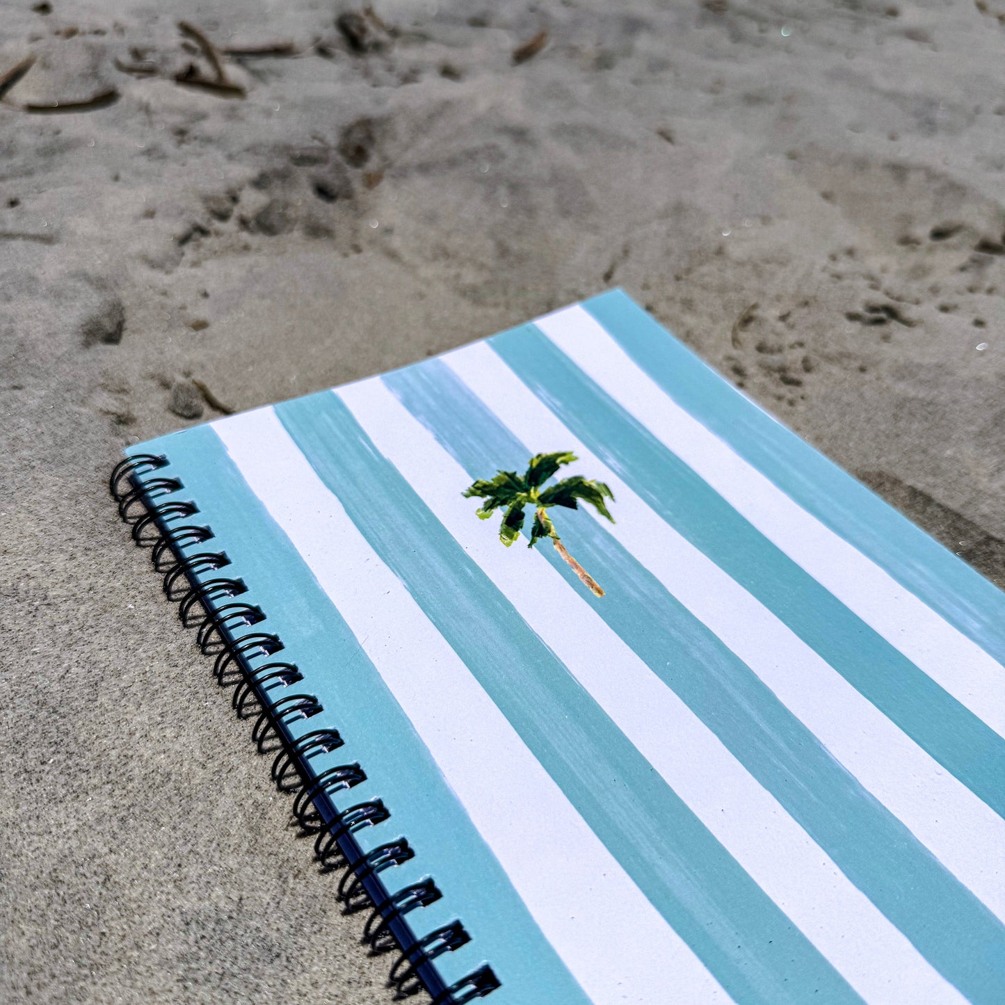 Spiral notebook with ruled pages, 6x8 size, and coastal cover—perfect for journaling, planning, or beachy daydreams.