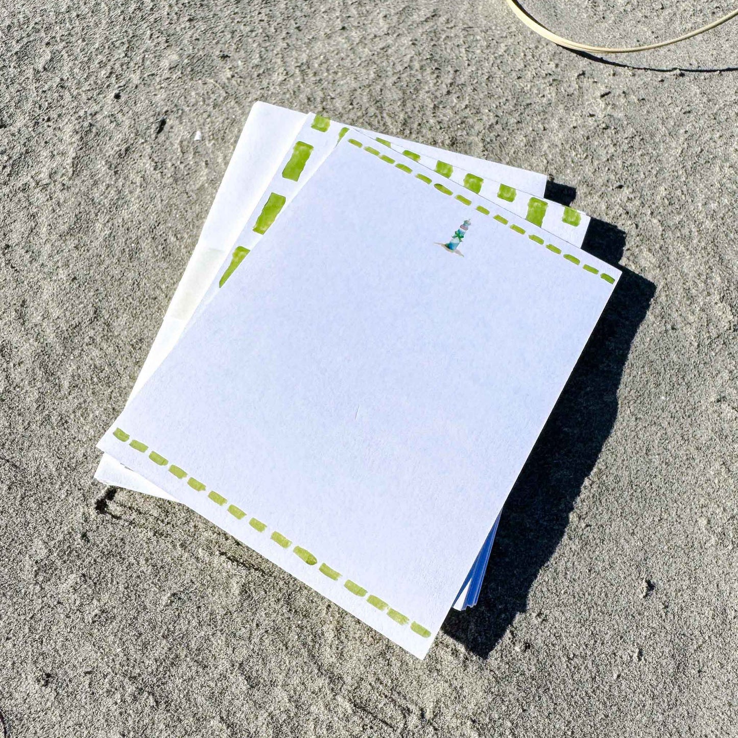 Coastal Painted  Notecard Sets with envelopes included. Coastal Christmas notecards.