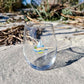 Coastal stemless wine glass holds 15 oz—coastal coastal design. Coastal Christmas wine glass.