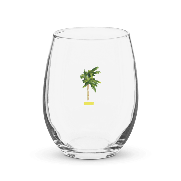 Coastal stemless wine glass holds 15 oz—coastal coastal design.