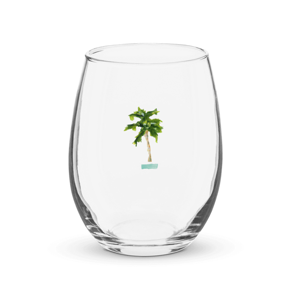 Coastal stemless wine glass holds 15 oz—coastal coastal design.