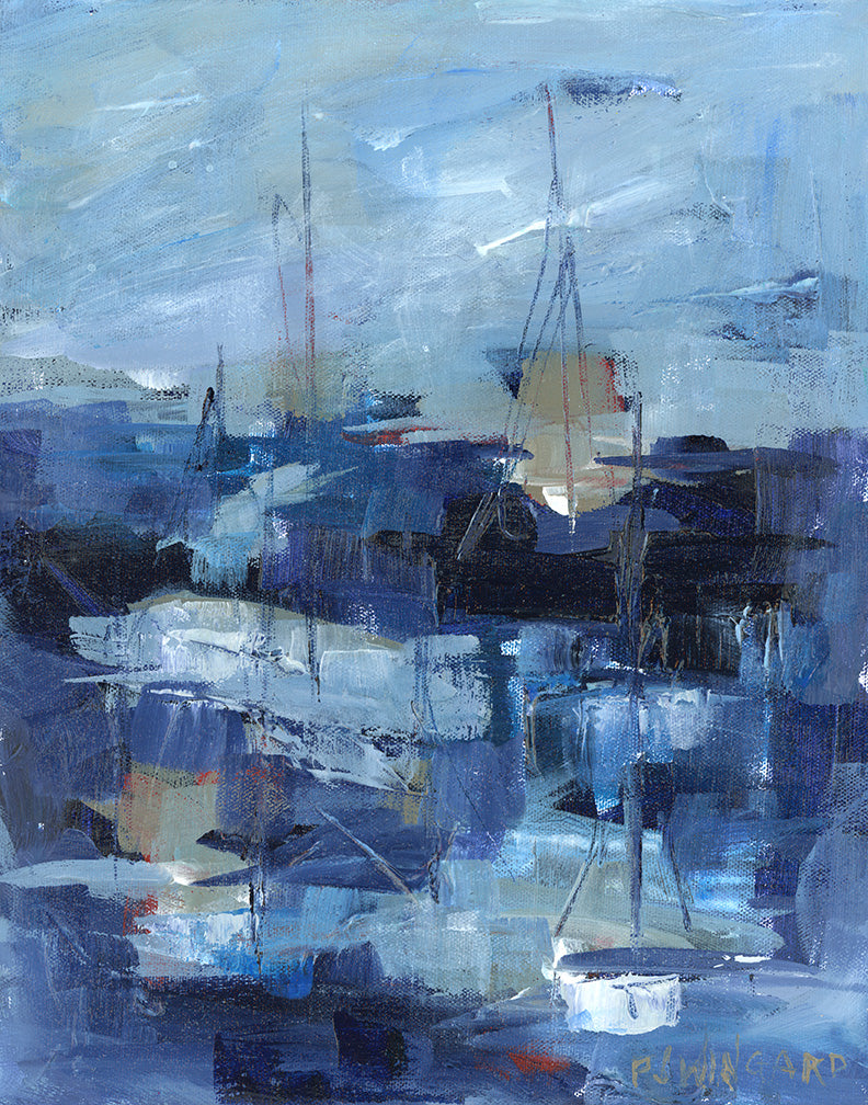 The Sea is Calling | Abstract Coastal Painting