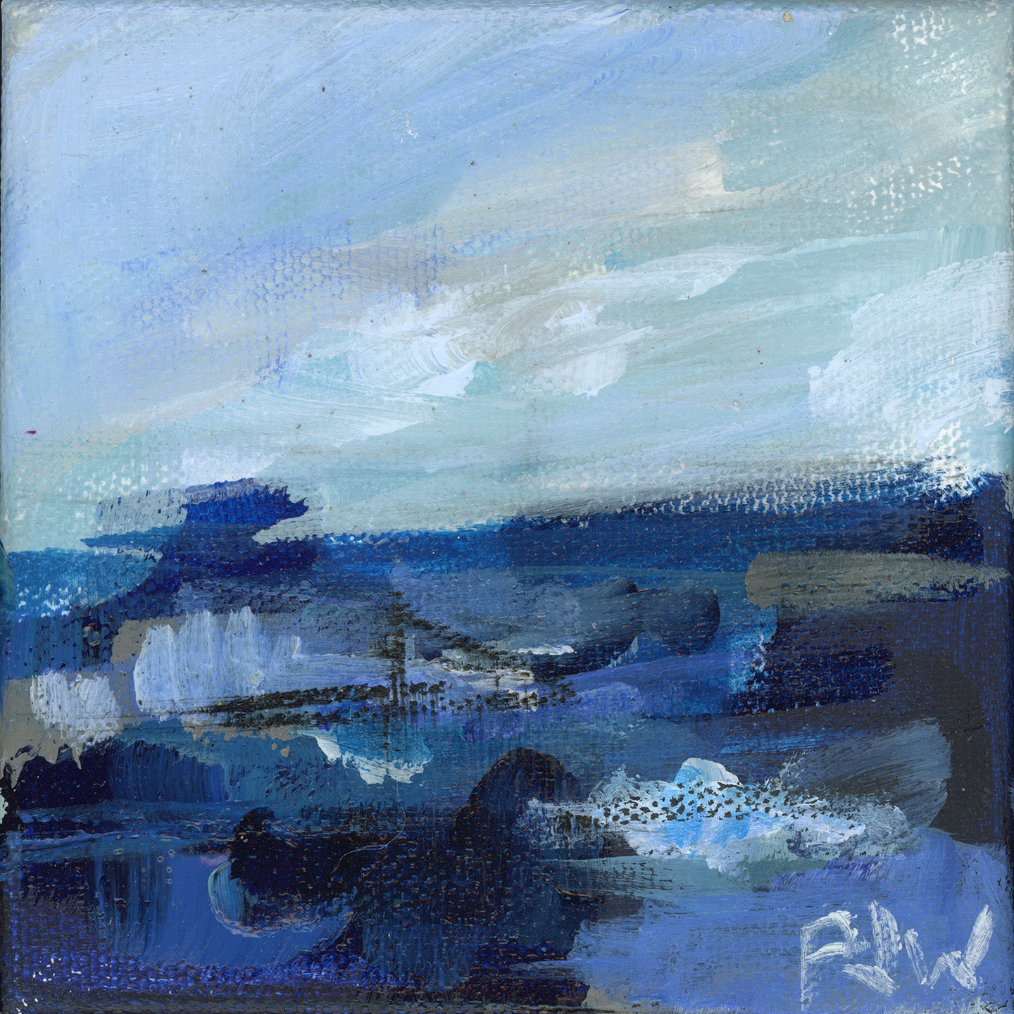 Across the Sea | Abstract Coastal Painting